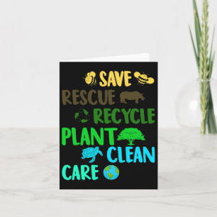Cartão Salve Abelhas Resgate Animais Recicle Plástico Dia