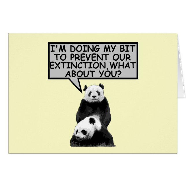 Cartão Salve o Panda (Frente Horizontal)