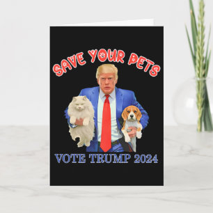 Cartão Salve Seus Animais Vote Em Trump Eleição EUA Citaç