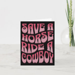 Cartão Salve Um Cavalo Um Rodeio De Cowboy Roupa Horseck