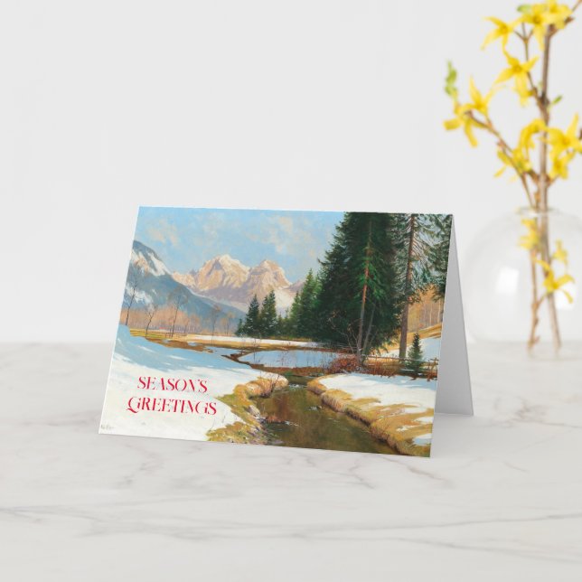 Cartão Salzburger Alps-View, Winter (Flor Amarela)