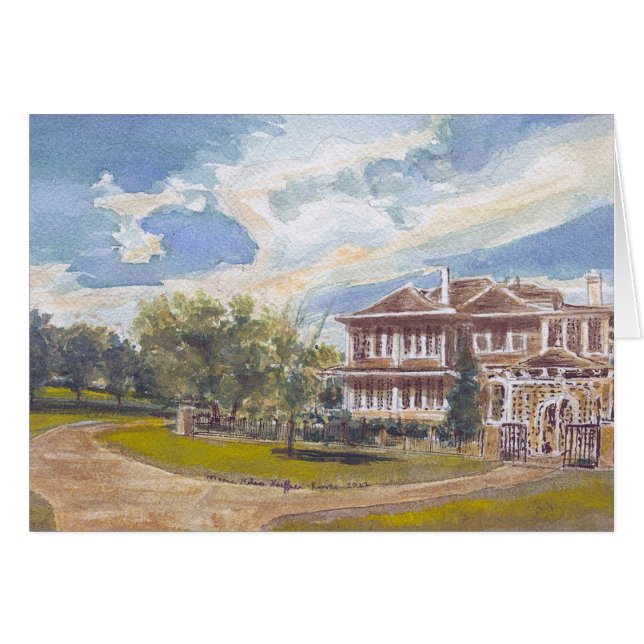 Cartão Sam Houston Park: Staiti House 1905 (Frente Horizontal)