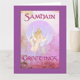 Cartão Samhain Greetings Lunar Goddess Card