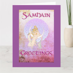 Cartão Samhain Greetings Lunar Goddess Card