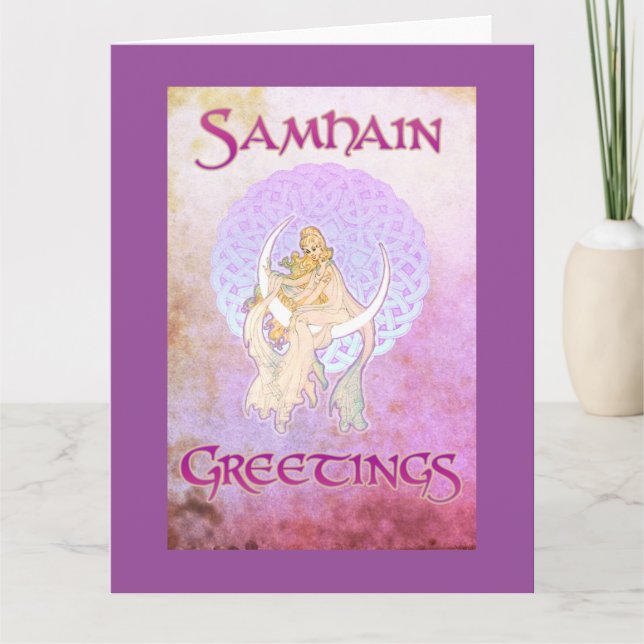 Cartão Samhain Greetings Lunar Goddess Card (Frente)