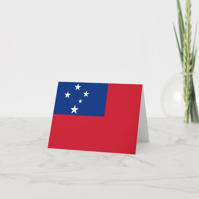 Cartão Samoa Flag (Frente)