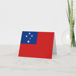 Cartão Samoa Flag Notecard
