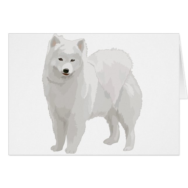 Cartão Samoyed bonito (Frente Horizontal)