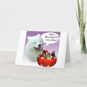 Cartão Samoyed Halloween Candy