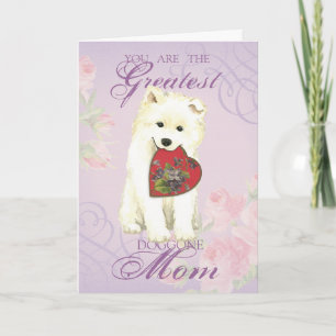 Cartão Samoyed Heart Mãe