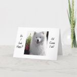 CARTÃO SAMOYED SAYS HAPPY THAT YOU ARE "21"<br><div class="desc">THIS SAMOYED IS SO HAPPY THAT "YOUR" FRIEND OR RELATIVE IS "21"</div>