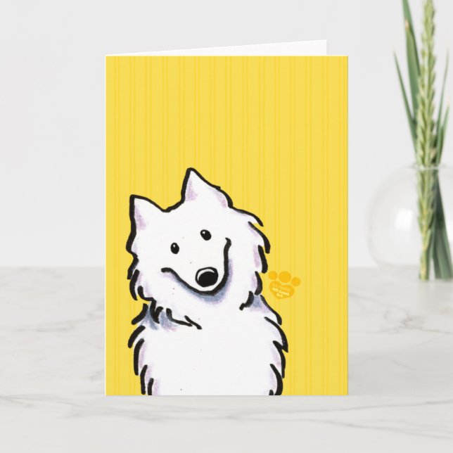 Cartão Samoyed Sunshine Stripes (Frente)