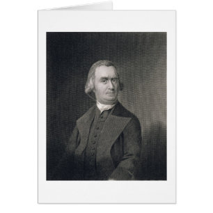 Cartão Samuel Adams, gravado por G.F. Storm (fl.c.1834) a