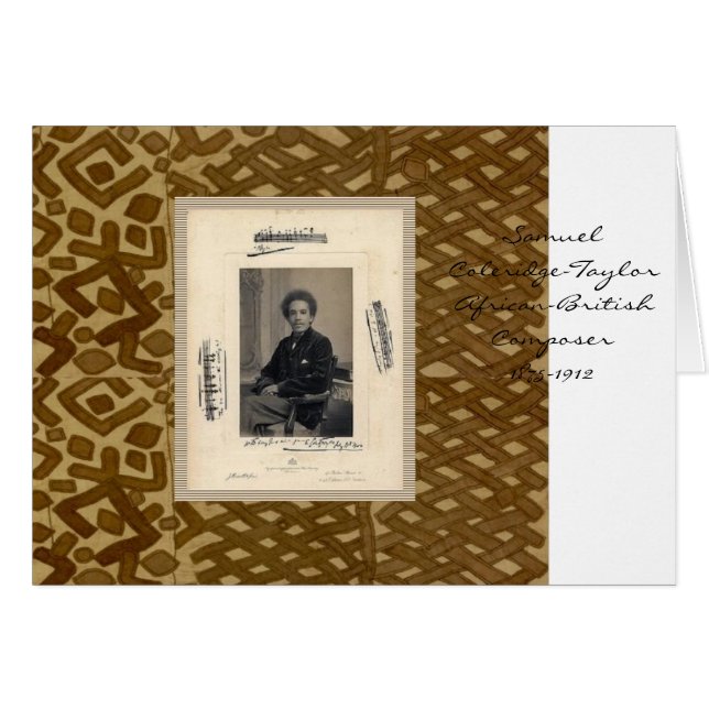 Cartão Samuel Coleridge-Taylor (Frente Horizontal)