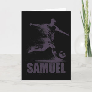 Cartão Samuel Futebol Meninos Nome Personalizado Samuel