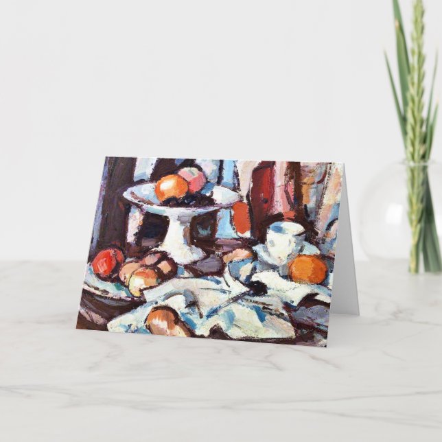 Cartão Samuel Pepload pintura, Vida Estática com Fruta (Frente)