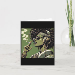 Cartão Samurai Femme Retro Vibes Com Legal Adesivo Modern