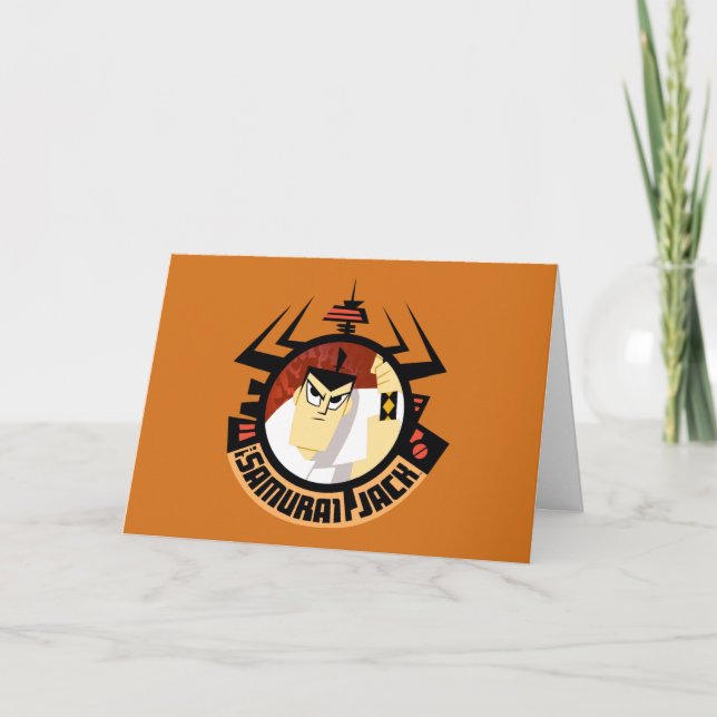 Cartão Samurai Jack No Quadro Futurístico De Aku (Frente)
