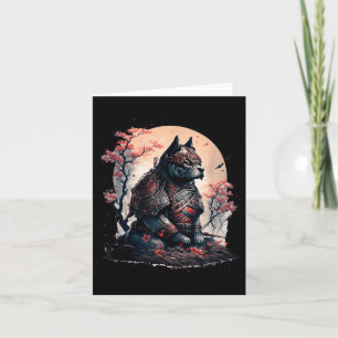 Cartão Samurai Ninja Cachorro Japonês Tatuagem Gráfica Pa