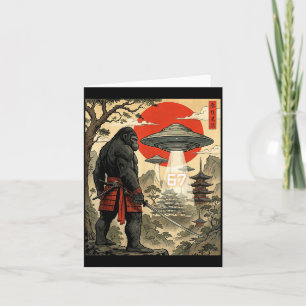 Cartão Samurai Pé Grande 67 Seis Sete Meme Vintage Japonê