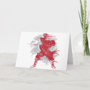 Cartão Samurai Pose