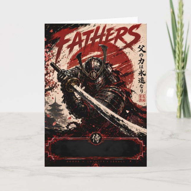 Cartão Samurai Protector Father Card (Frente)