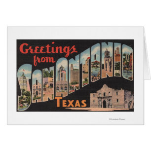 Cartão San Antonio, Texas - grandes cenas da letra