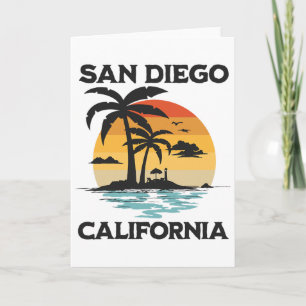 Cartão San Diego Califórnia Praia Surf Verão Férias Vi