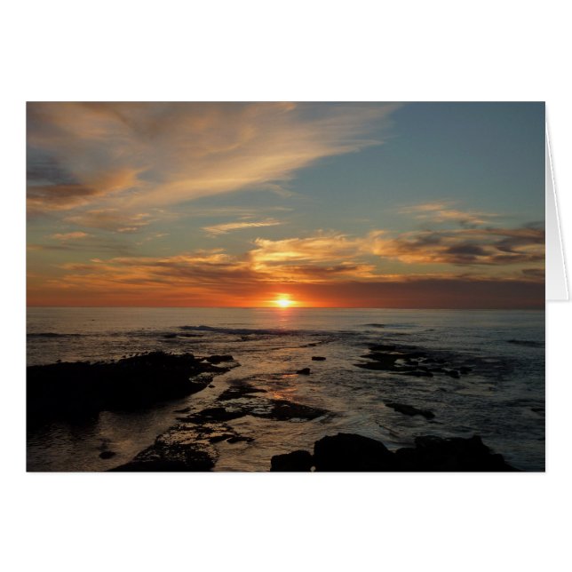 Cartão San Diego Sunset II Vista da Califórnia (Frente Horizontal)