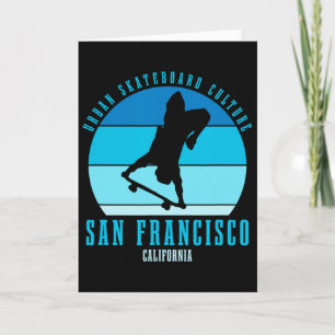 Cartão San Francisco Califórnia Skateboarder Urna Skatebo