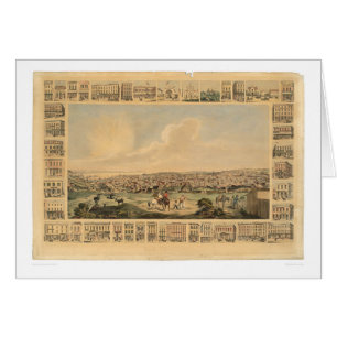 Cartão San Francisco, mapa panorâmico 1860 do CA (1162A)