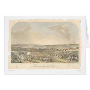 Cartão San Francisco, mapa panorâmico do CA (1551A)