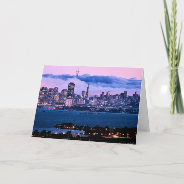 Cartão San Francisco Skyline Greeting Card (Frente)