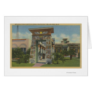 Cartão San Jose, CA - Réplica do Santuário Egípcio