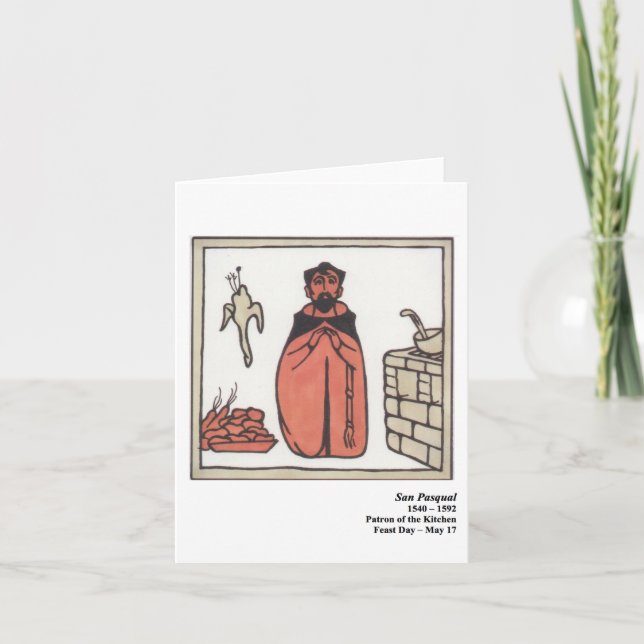 Cartão San Pasqual Santo Card (Frente)