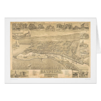 Cartão San Pedro, mapa panorâmico 1895 do CA (1319A)