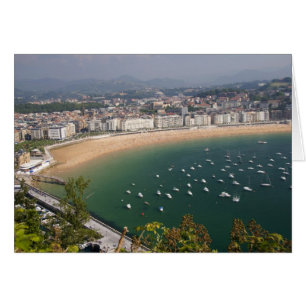 Cartão San Sebastian, Espanha. A cidade basca de San