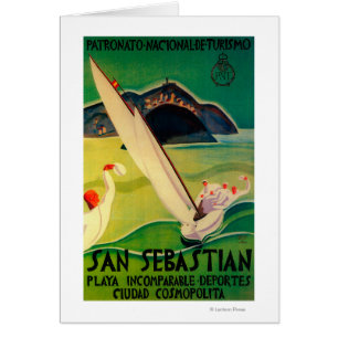 Cartão San Sebastian Vintage Poster Europe