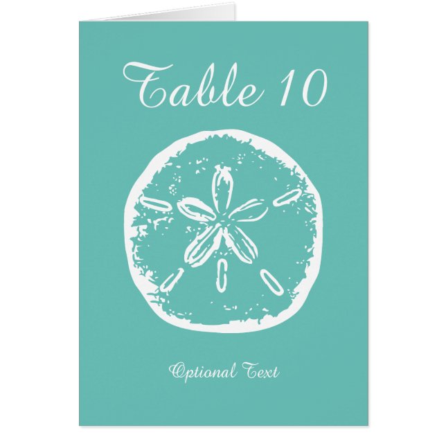 Cartão Sand dollar beach wedding table place cards (Frente)