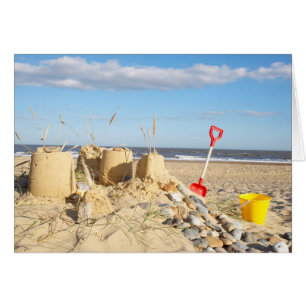 Cartão Sandcastle Em Praia
