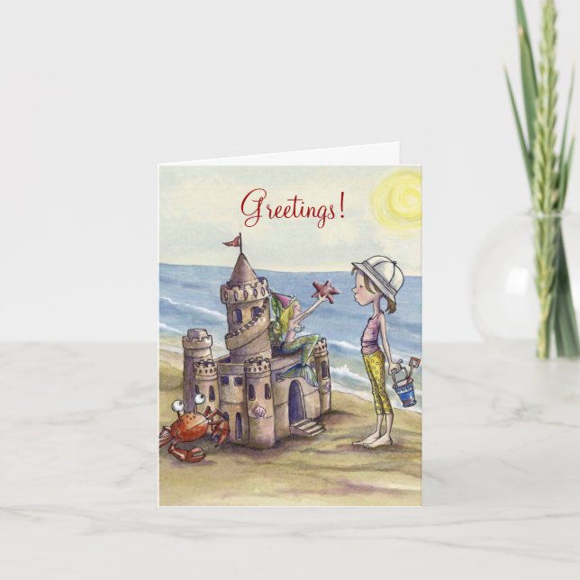 Cartão Sandcastle Magic notecard (Frente)