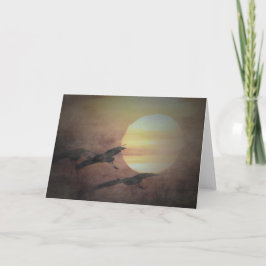 Cartão Sandhill Cranes In The Mist Greeting Cards