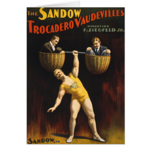 Cartão Sandow Eugen Sandow Vaudeville Weightlifter