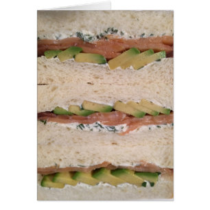 Cartão Sanduíche do Avocado & Lox