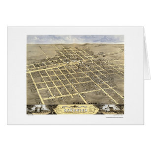 Cartão Sanduíche, mapa panorâmico do IL - 1869