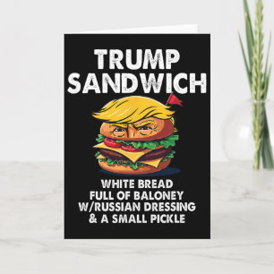 Cartão Sanduíche Trump Pão Branco Cheio De Loney Pol Funn