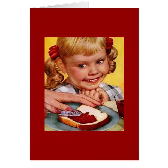 Cartão Sanduíche Vintage Girl & Jelly (Frente)