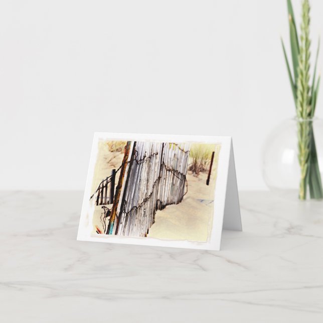 Cartão Sandy Beach Note Cards Blank Inside (Frente)