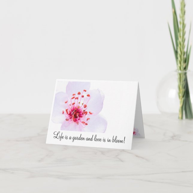 Cartão sangria-sangria-800, a vida é um jardim a... (Frente)