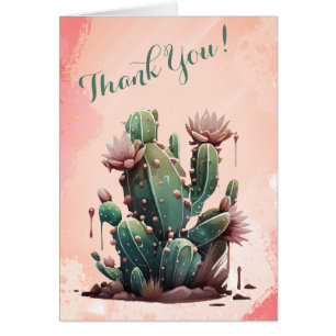 Cartão Sangue de Cactus Rosa Dusty